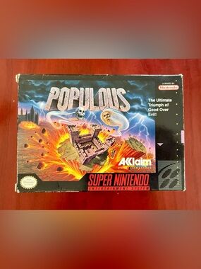 Early/first release of Populous for Super Nintendo SNES
